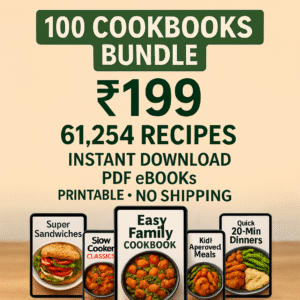 100 printable cookbooks (PDF eBooks) with 61,254 tested recipes for daily meals